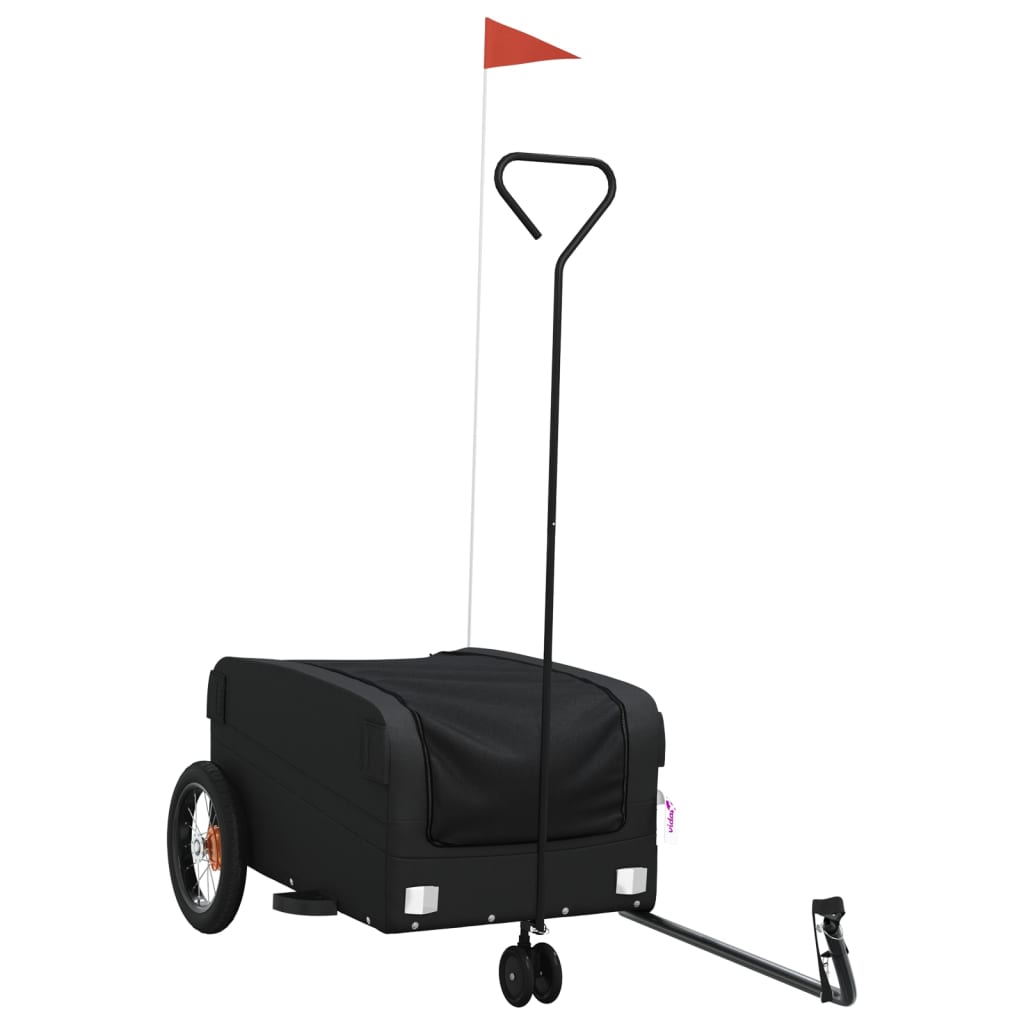 Vozík za kolo černý 30 kg železo