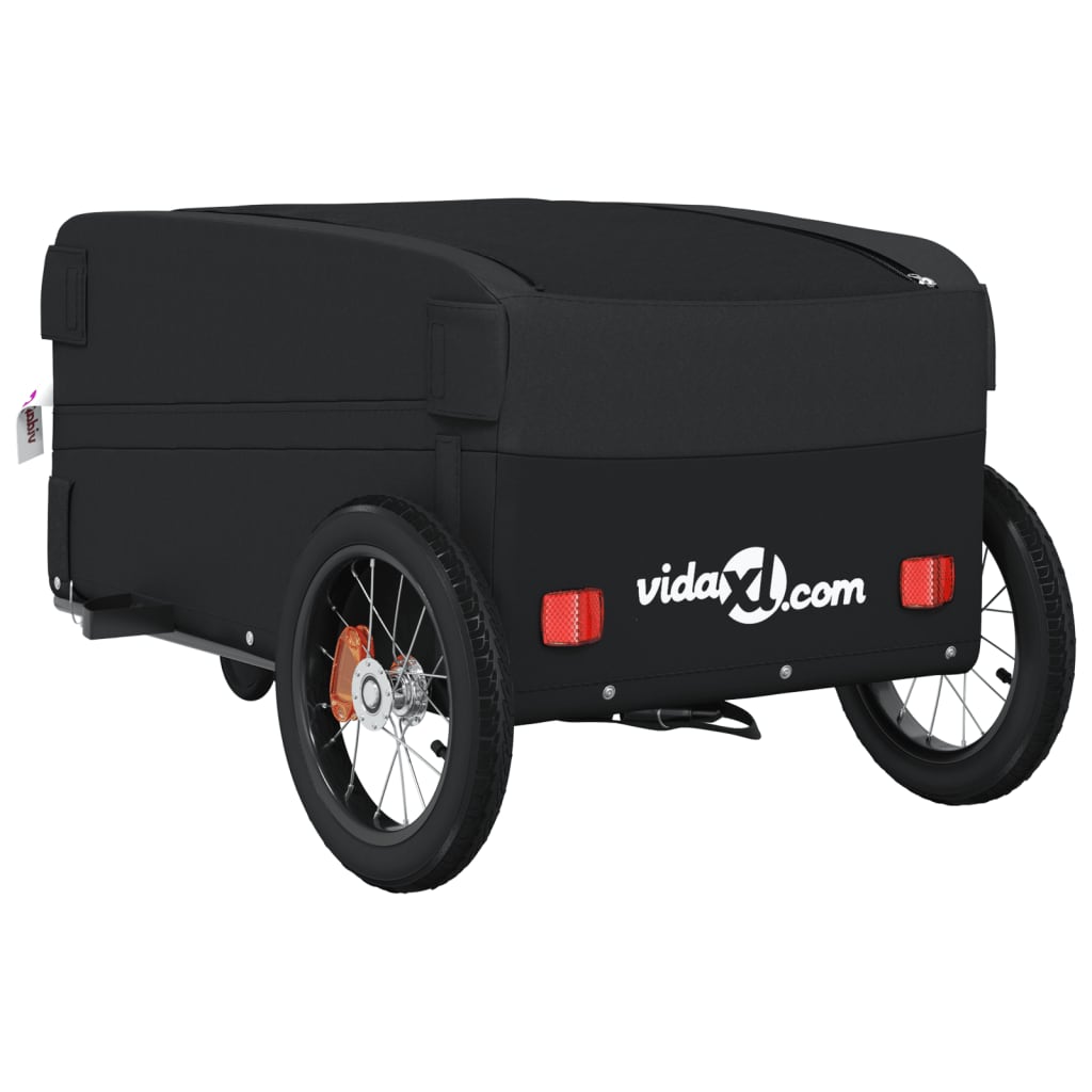 Vozík za kolo černý 30 kg železo