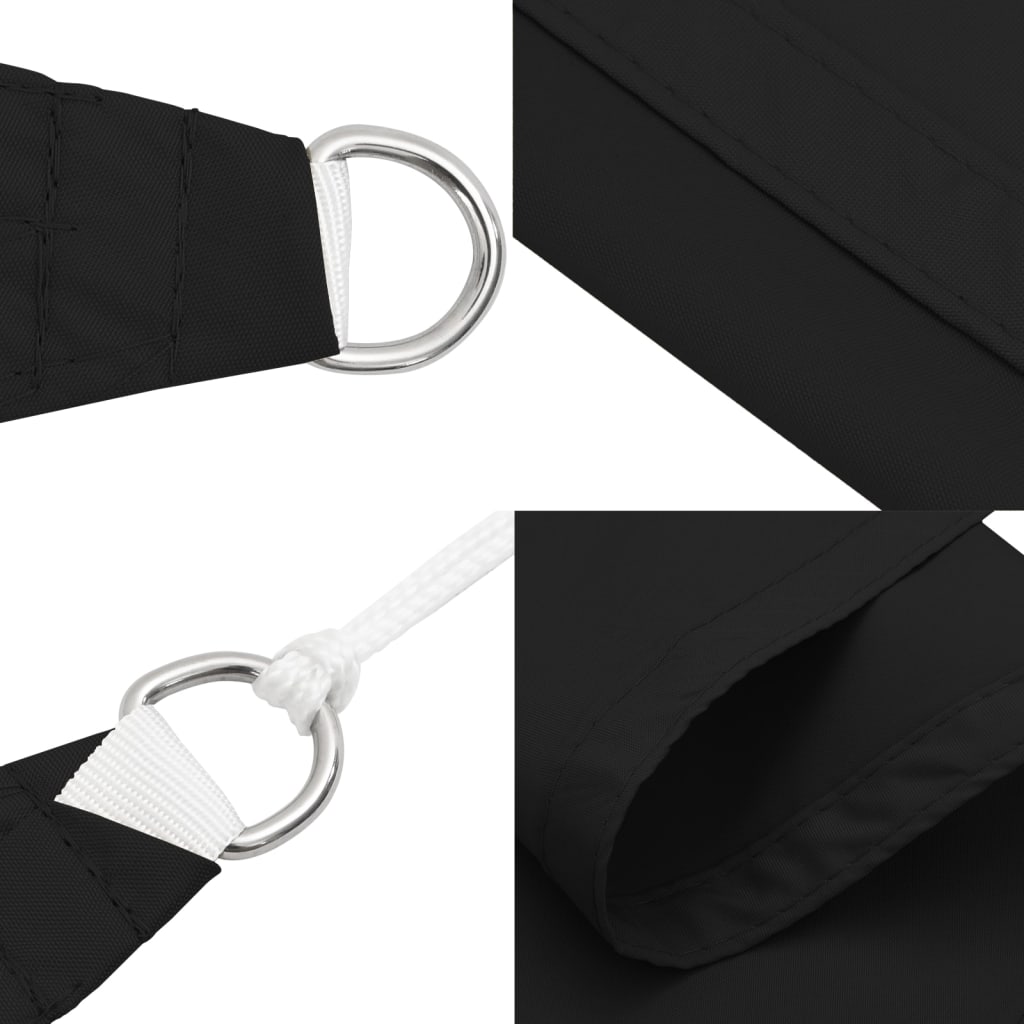 Stínicí plachta černá 7 x 5 x 5 m 100% polyester oxford