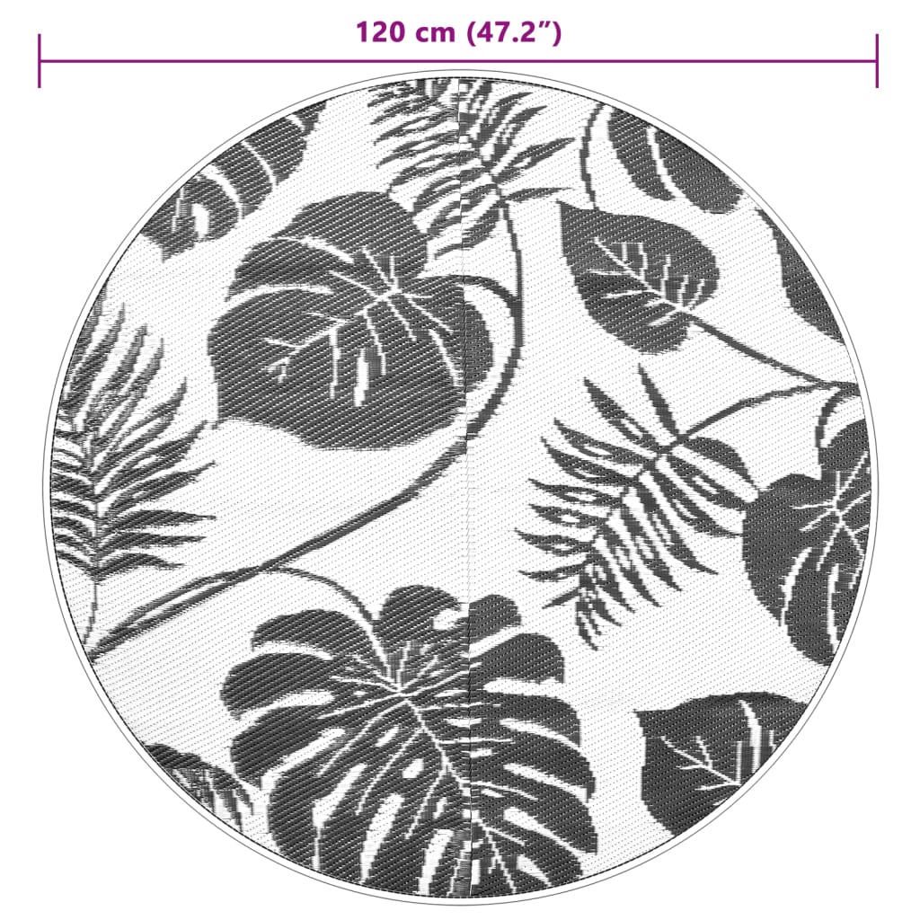 Venkovní koberec zelený Ø 120 cm PP