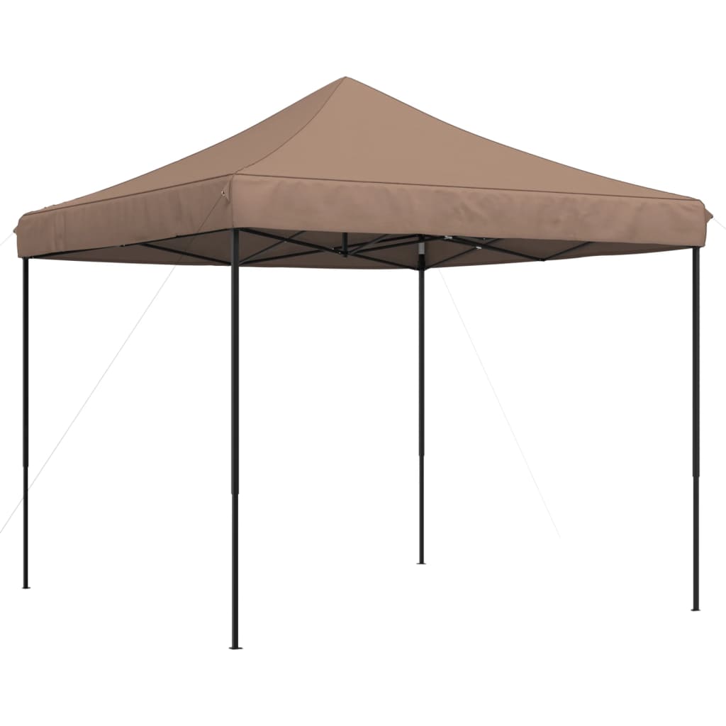 Skládací party stan pop-up hnědý 292 x 292 x 315 cm