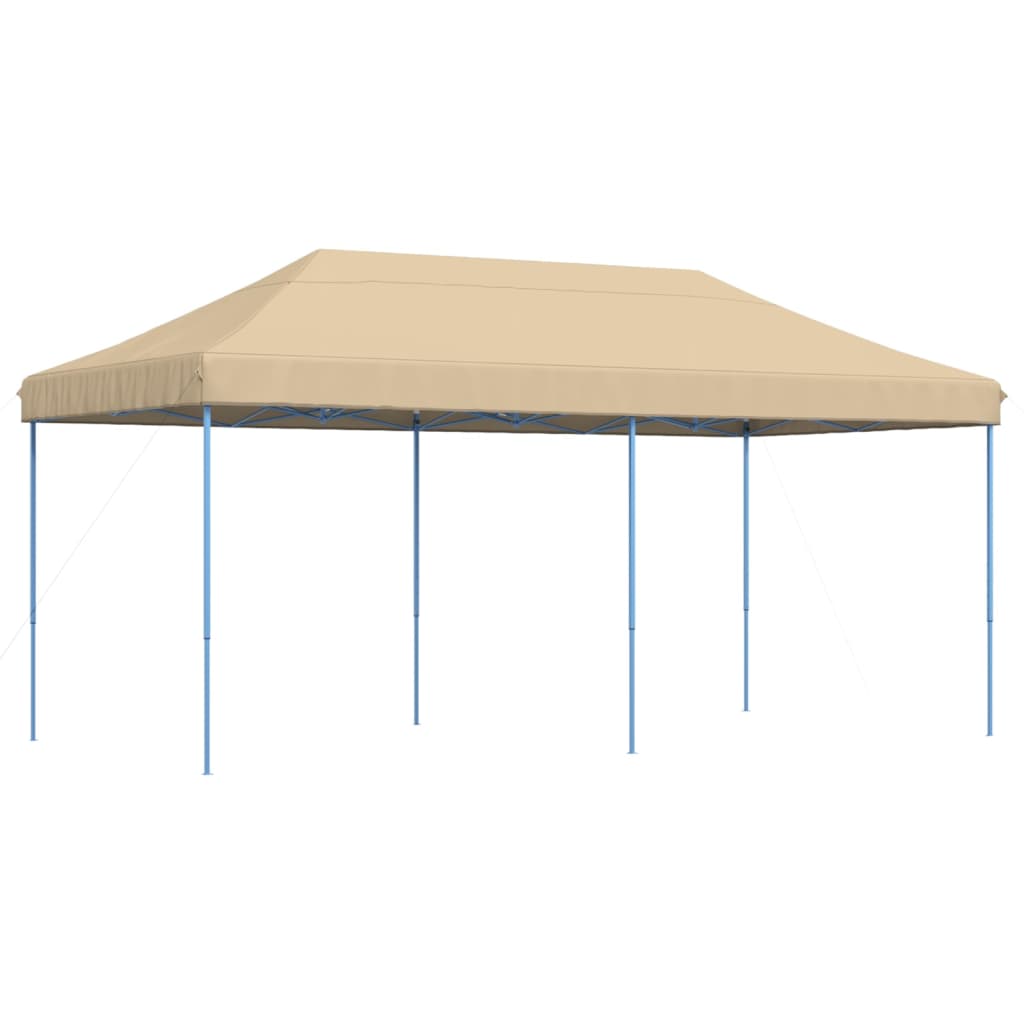 Skládací party stan pop-up béžový 580 x 292 x 315 cm