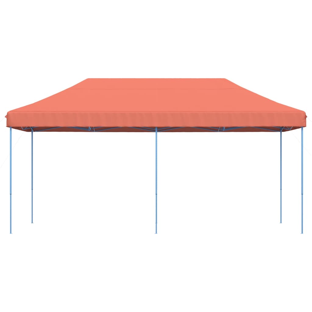 Skládací party stan pop-up terakota 580 x 292 x 315 cm