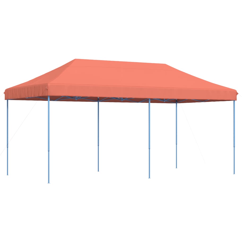 Skládací party stan pop-up terakota 580 x 292 x 315 cm