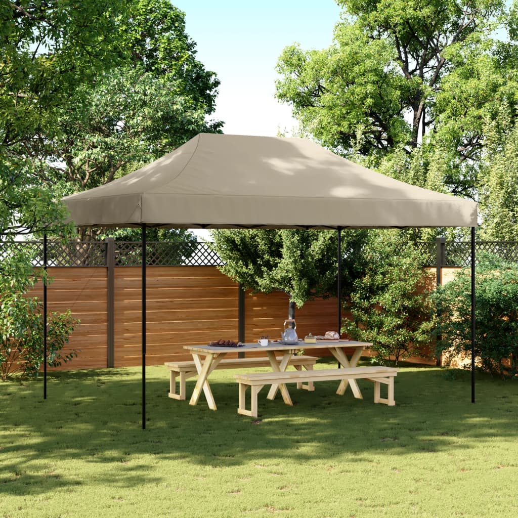 Skládací party stan pop-up taupe 440 x 292 x 315 cm