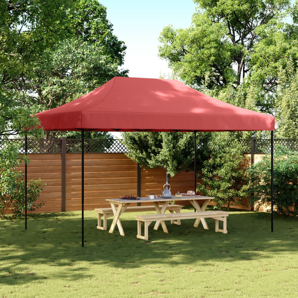 Skládací party stan pop-up vínový 440 x 292 x 315 cm