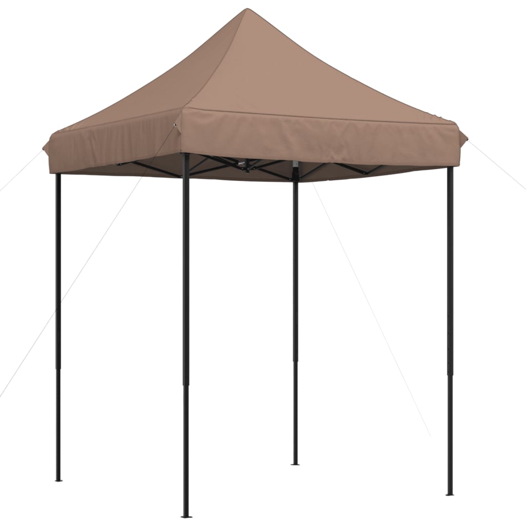 Skládací party stan pop-up hnědý 200 x 200 x 306 cm