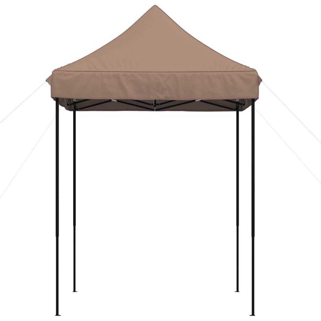 Skládací party stan pop-up hnědý 200 x 200 x 306 cm