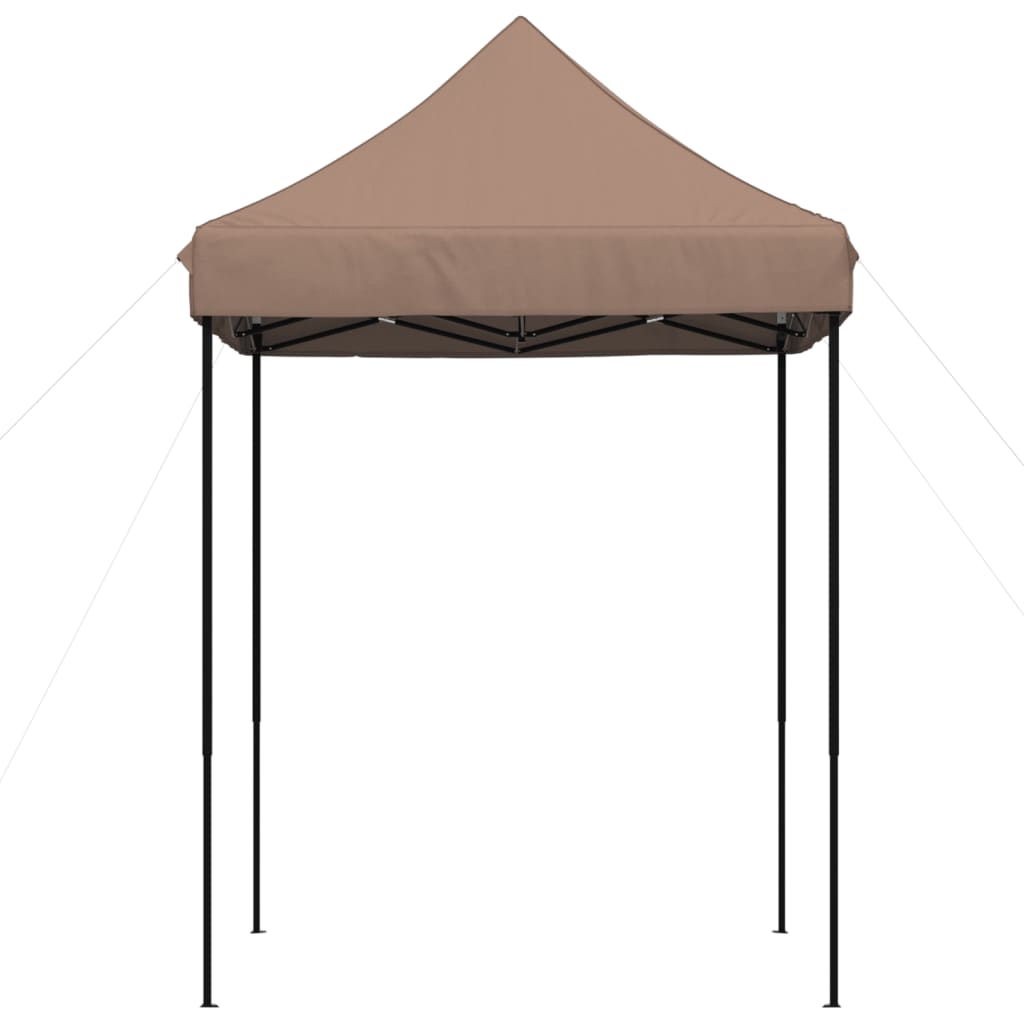 Skládací party stan pop-up hnědý 200 x 200 x 306 cm