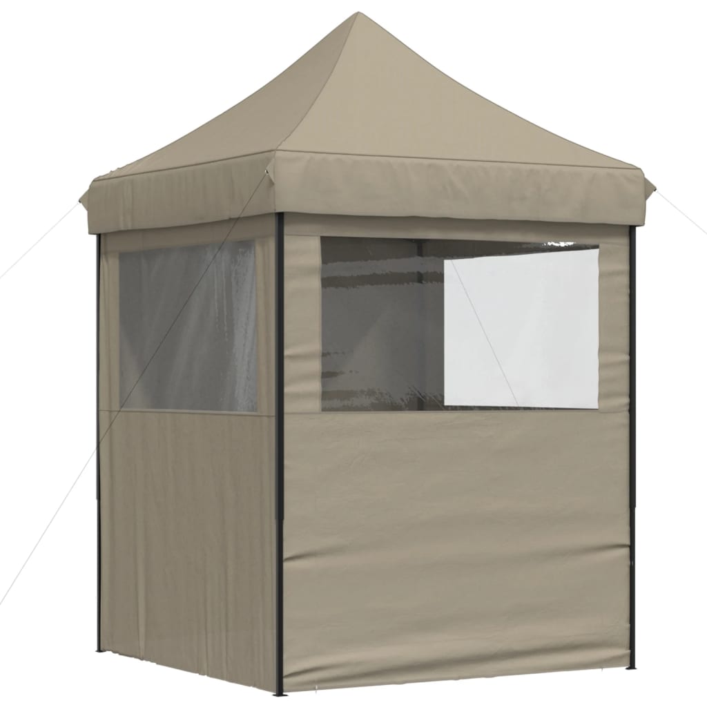 Skládací party stan pop-up se 4 bočními stěnami taupe