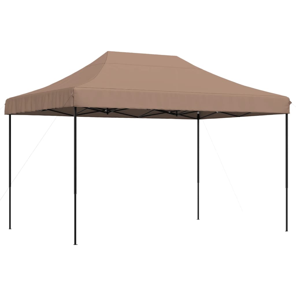 Skládací party stan pop-up hnědý 410 x 279 x 315 cm