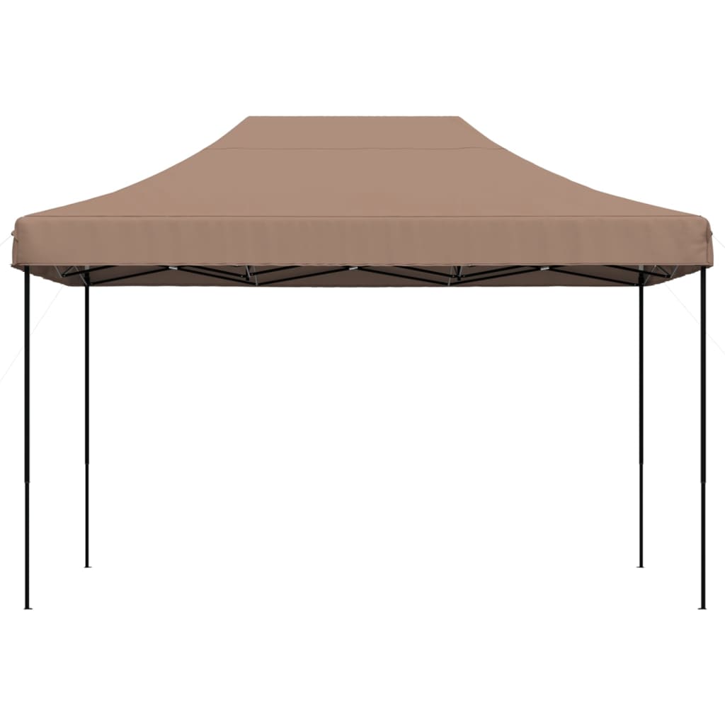Skládací party stan pop-up hnědý 410 x 279 x 315 cm