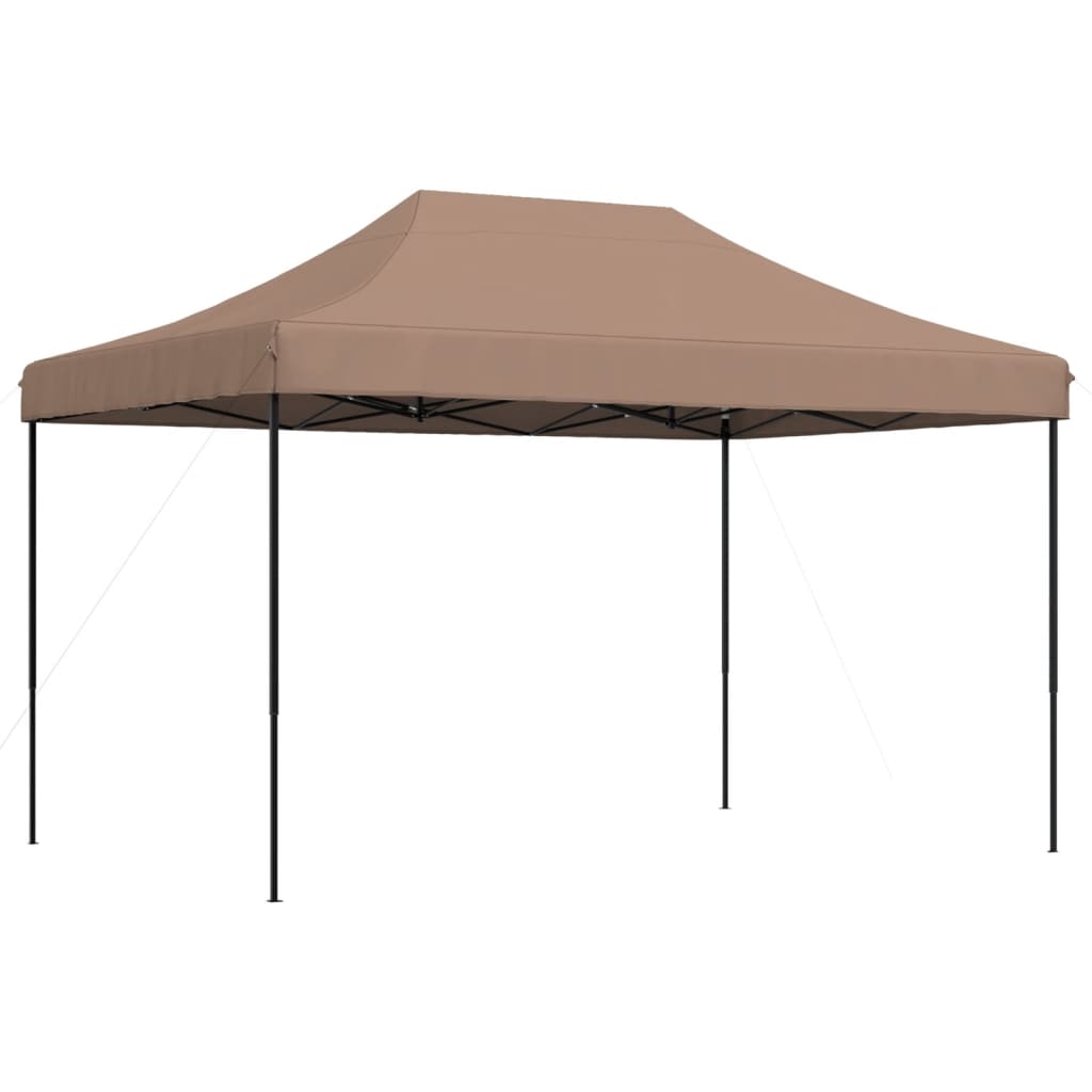 Skládací party stan pop-up hnědý 410 x 279 x 315 cm