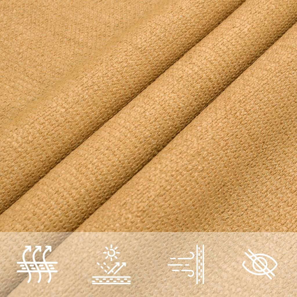 Plachta proti slunci 160 g/m² čtverec písková 3 x 3 m HDPE