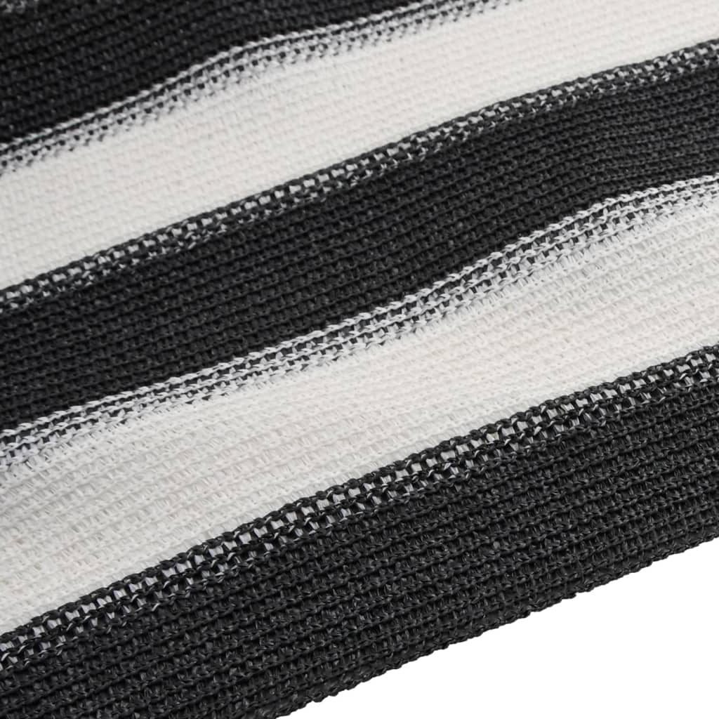 Stínicí tkanina antracitová a bílá 1,8 x 50 m HDPE 75 g/m²