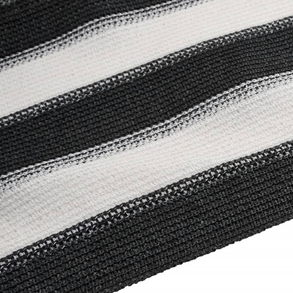 Stínicí tkanina antracitová a bílá 1,5 x 25 m HDPE 150 g/m²