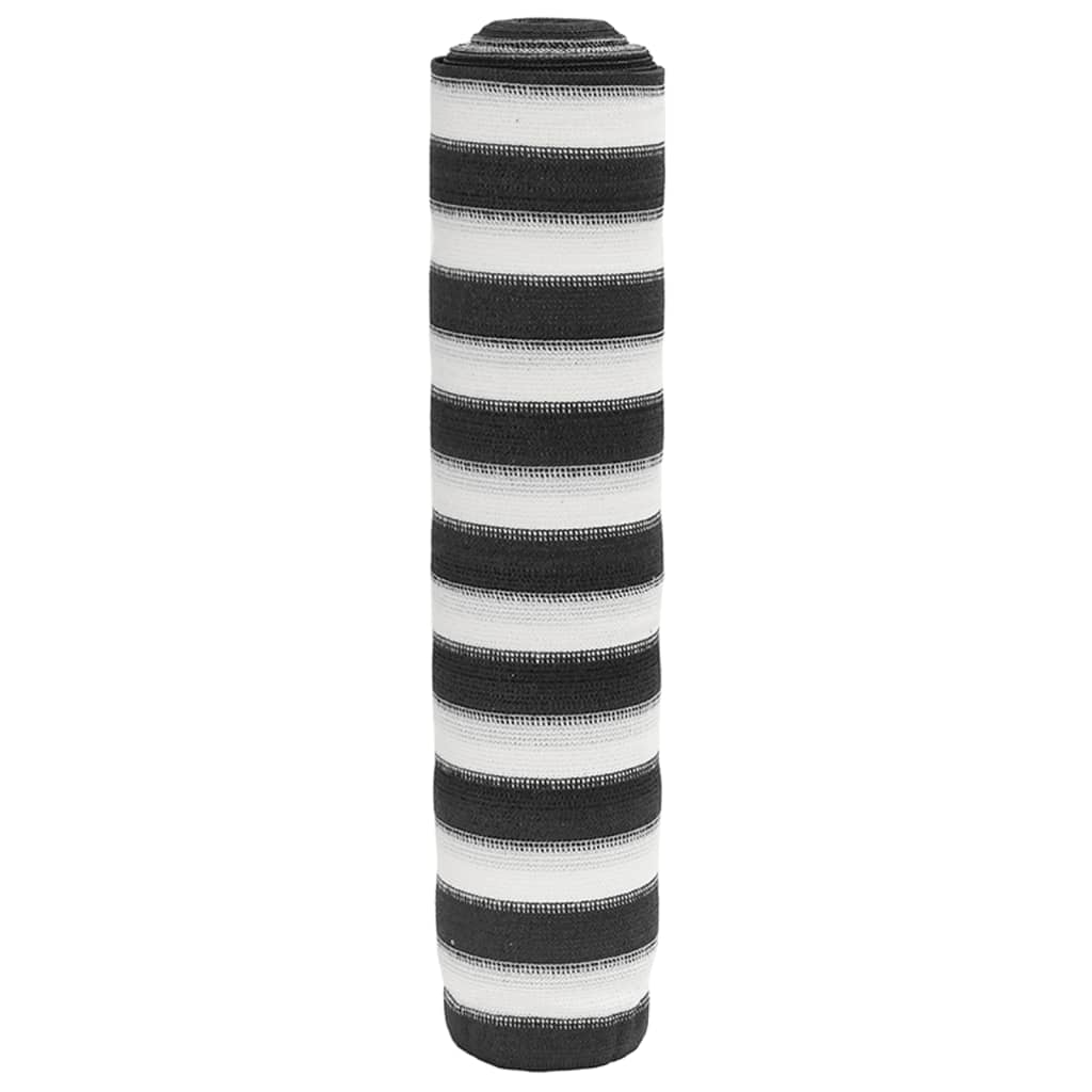 Stínicí tkanina antracitová a bílá 1,5 x 50 m HDPE 150 g/m²