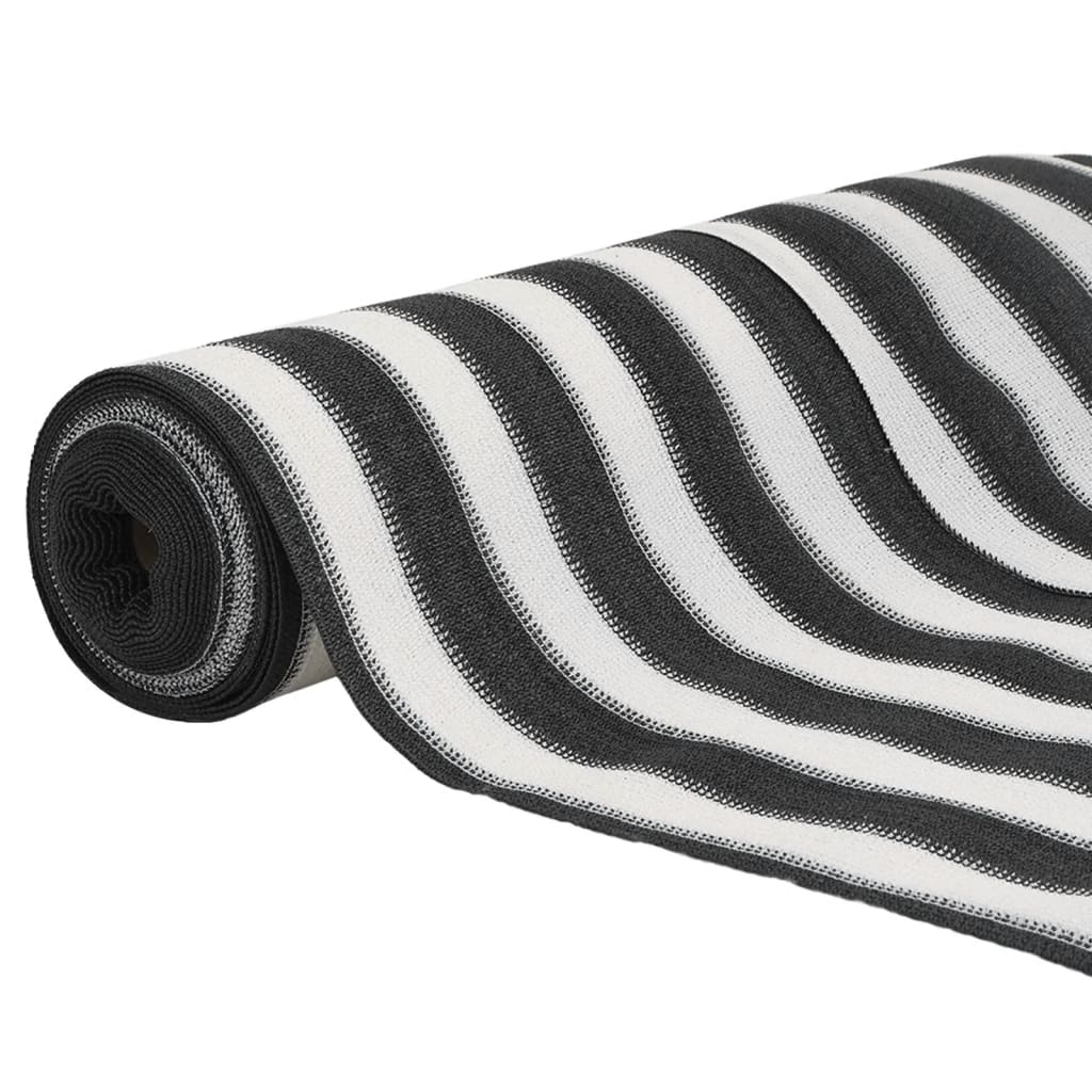 Stínicí tkanina antracitová a bílá 1,5 x 50 m HDPE 150 g/m²