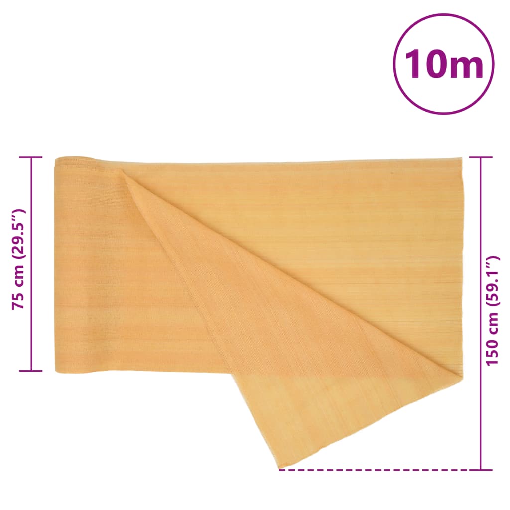 Stínící tkanina písková 1,5 x 10 m HDPE 75 g/m²
