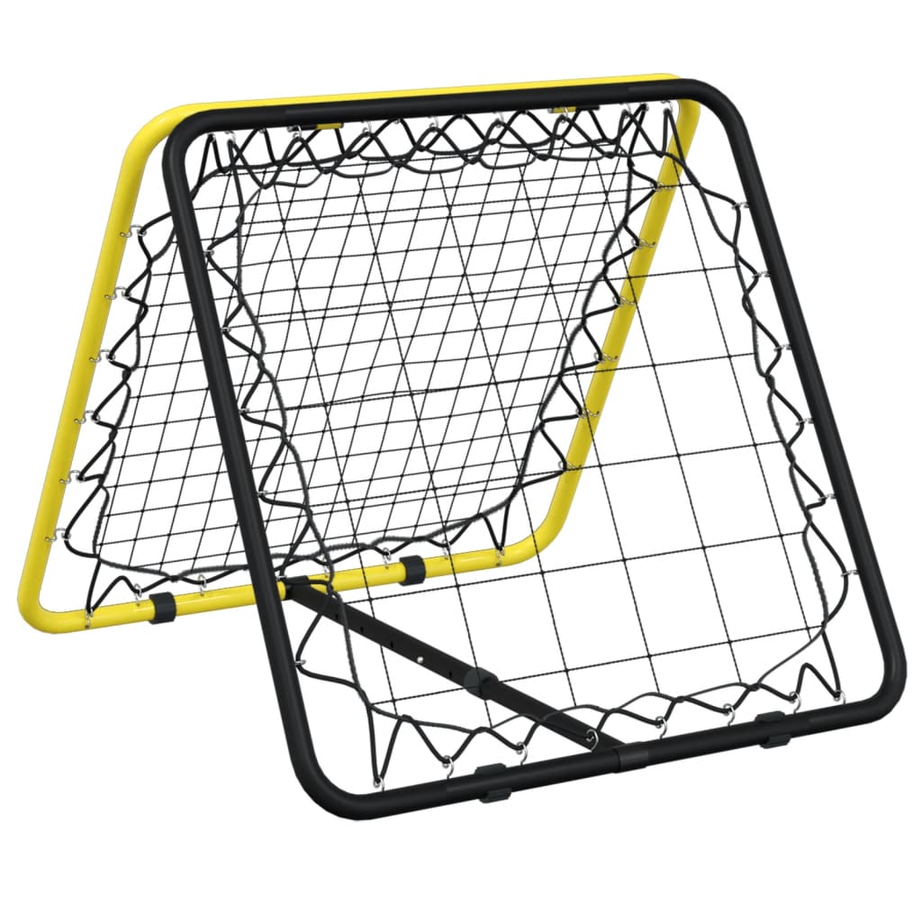 Fotbalový rebounder oboustranný nastavitelný žlutý a černý ocel