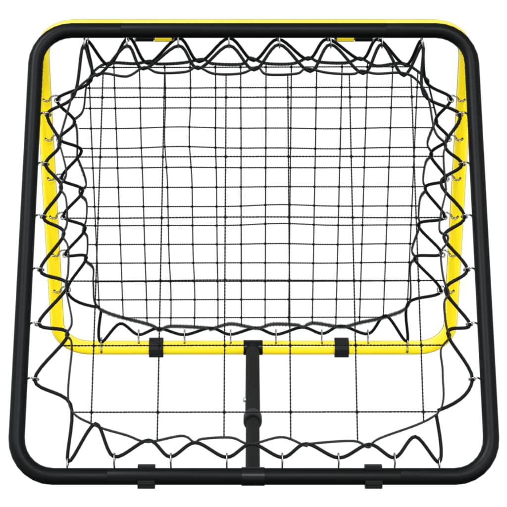 Fotbalový rebounder oboustranný nastavitelný žlutý a černý ocel