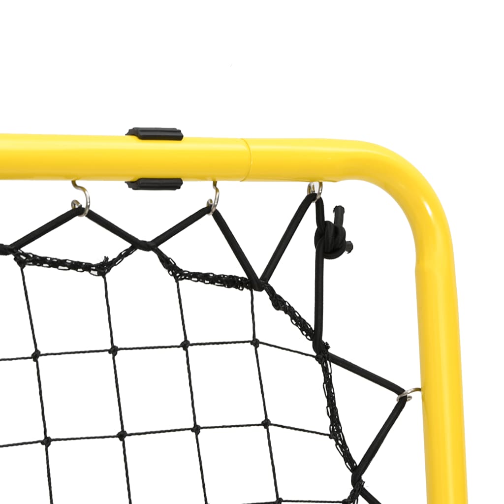 Fotbalový rebounder oboustranný nastavitelný žlutý a černý ocel