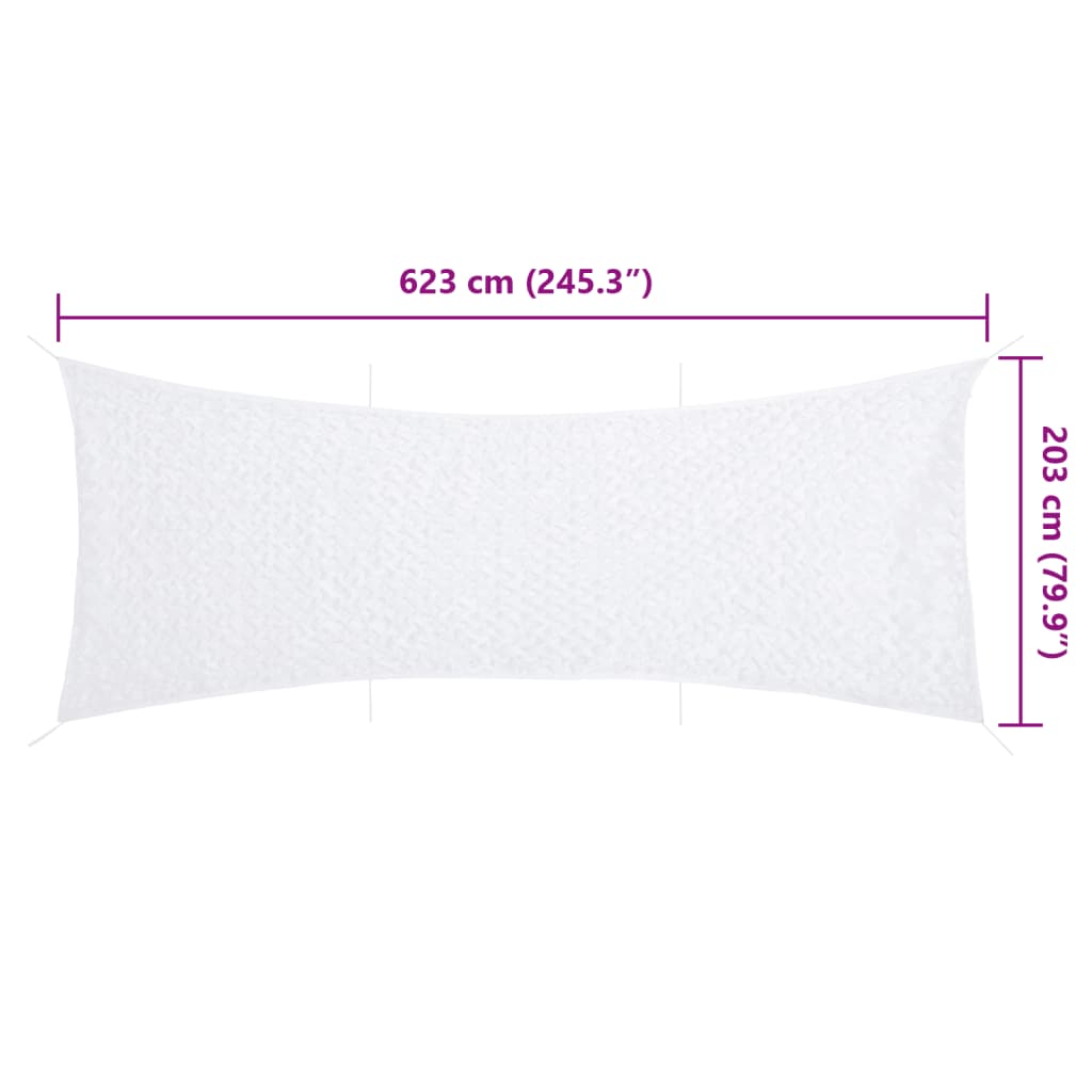 Maskovací síť s úložným vakem 623 x 203 cm bílá
