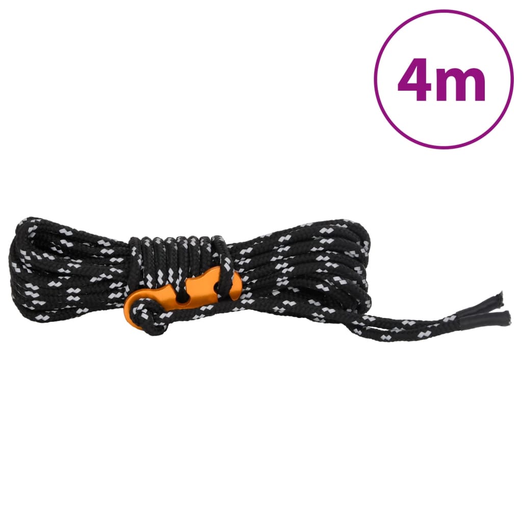 Stanová lanka s napínáky reflexní 8 ks 4 m 4 mm