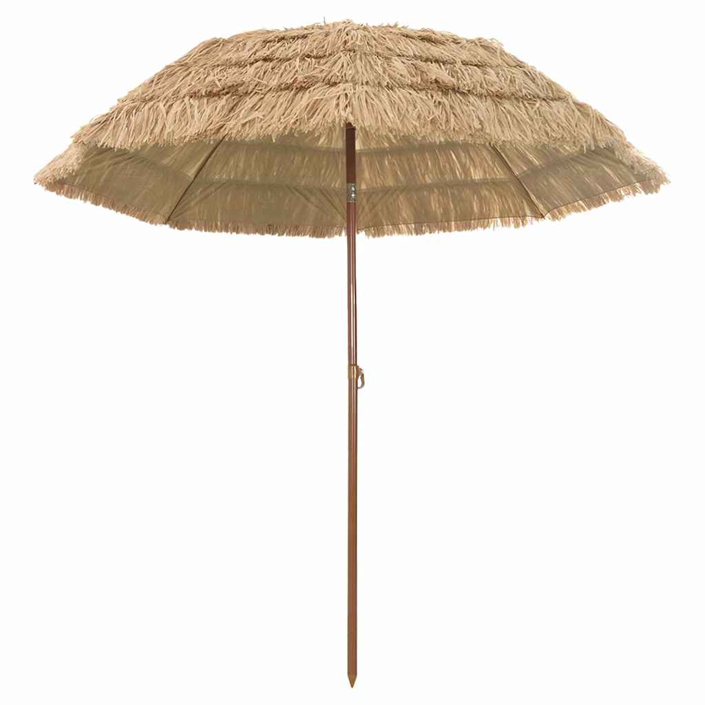 Plážový slunečník Hnědá Ø 206 x 209.5 cm Ocel