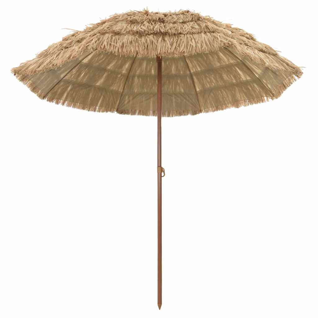 Plážový slunečník Hnědá Ø 206 x 209.5 cm Ocel