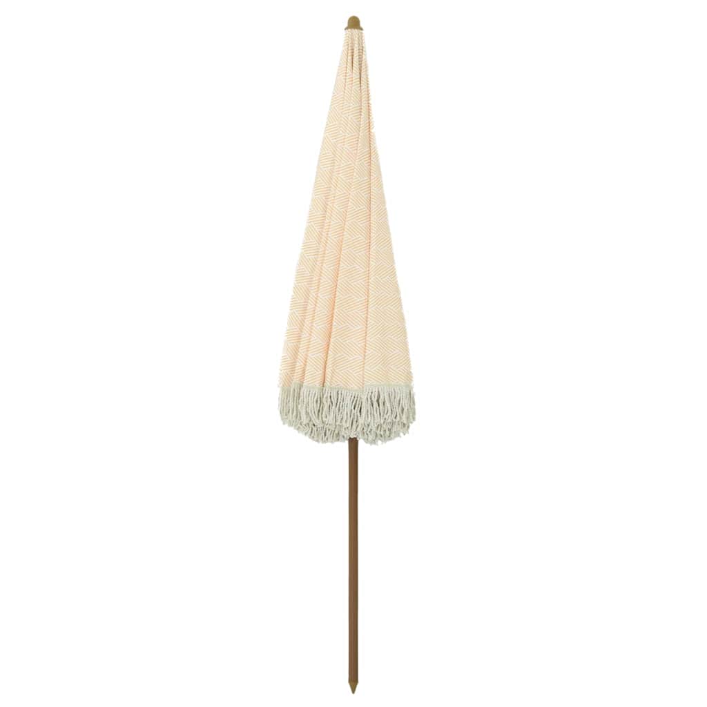 Slunečník Žlutá a bílá Ø 205 x 209 cm Ocel