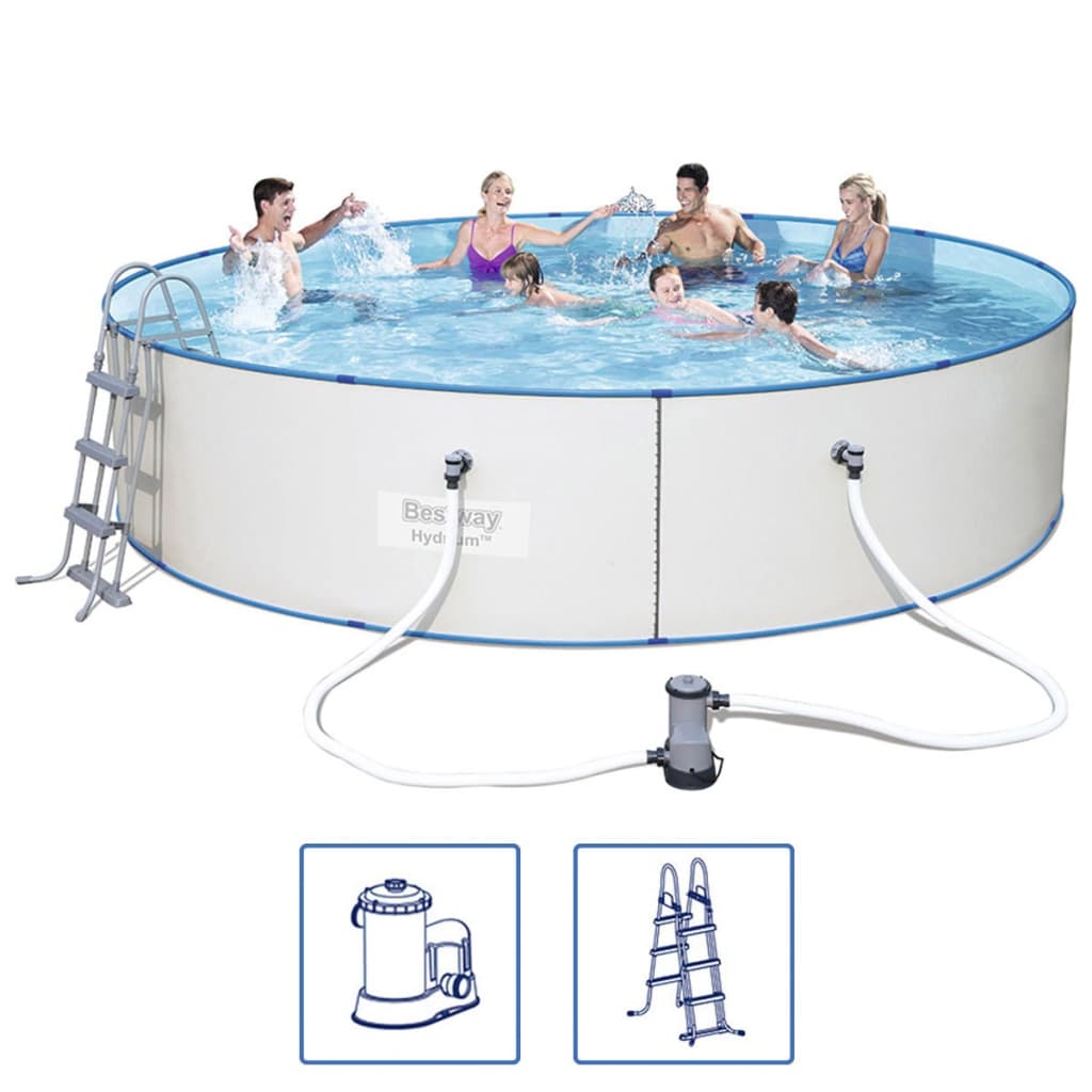 Bestway Set Hydrium bazén s ocelovým rámem kulatý 460 x 90 cm 56386