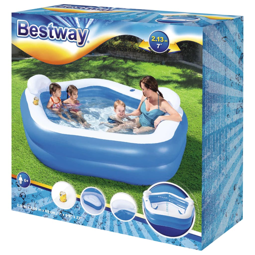 Bestway Relaxační bazének Family Fun 213 x 206 x 69 cm