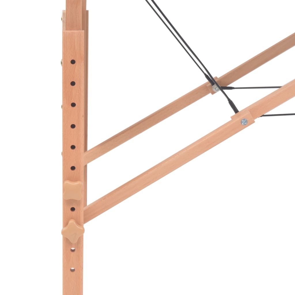 Skládací masážní stůl tloušťka 4 cm 2 podhlavníky oválný bílý