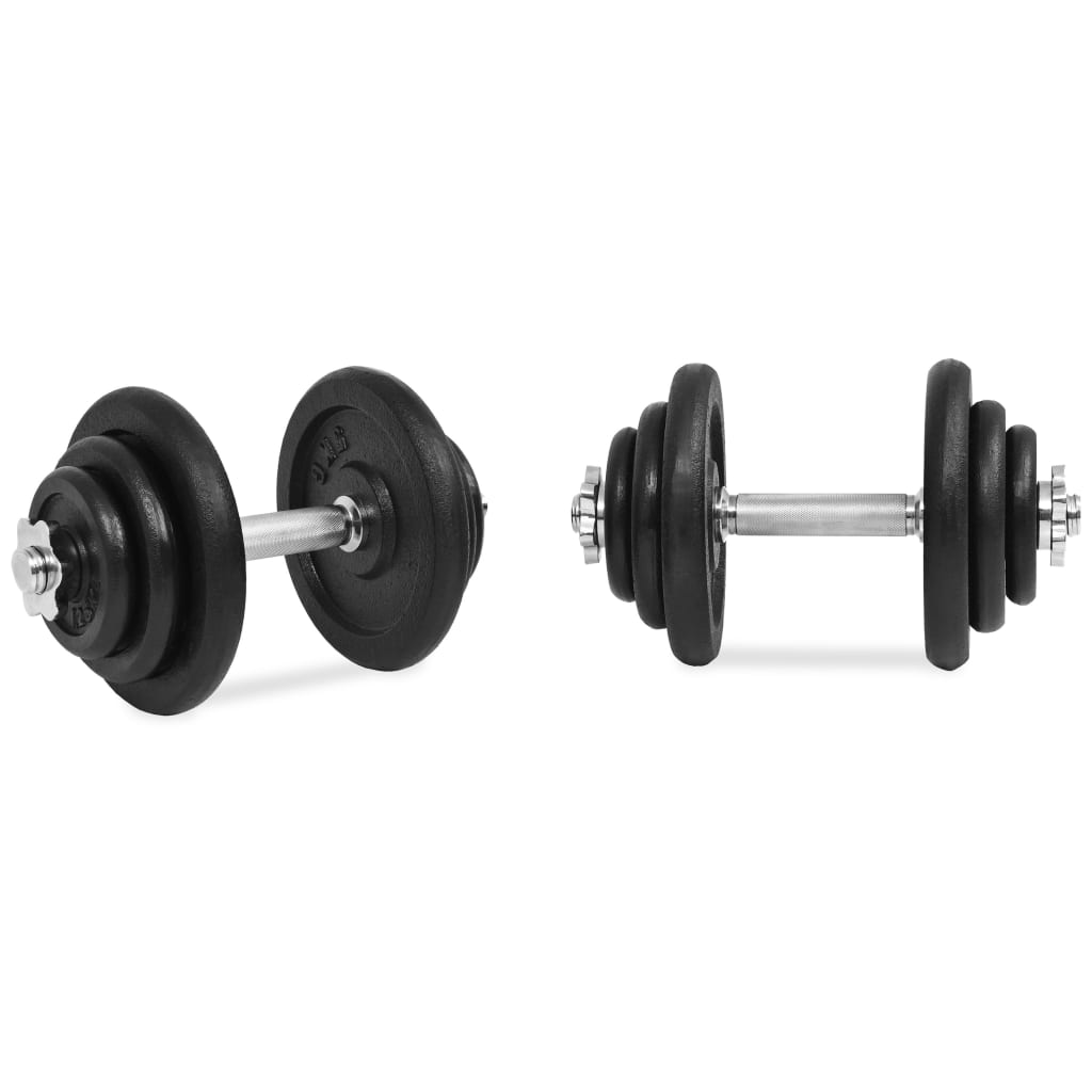 18dílný set jednoručních činek 40 kg litina