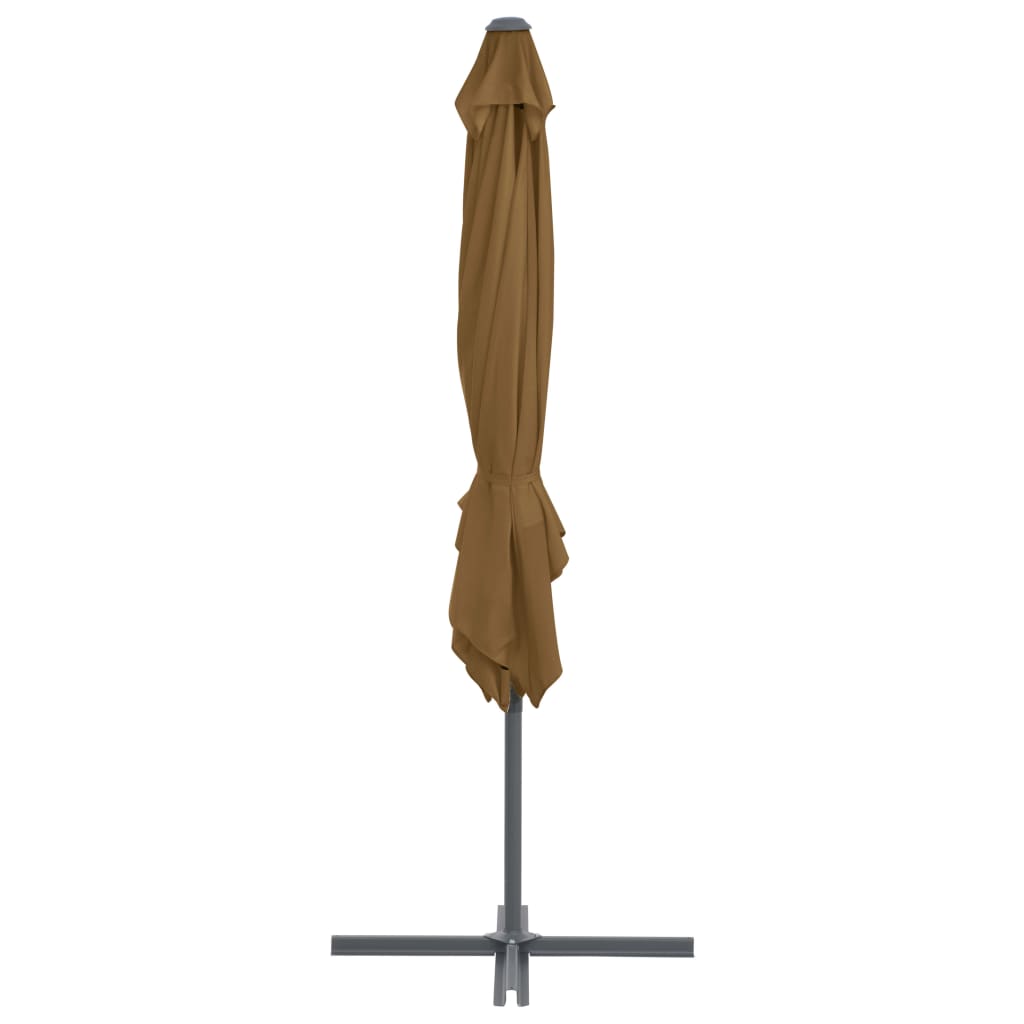 Konzolový slunečník s ocelovou tyčí 250 x 250 cm barva taupe