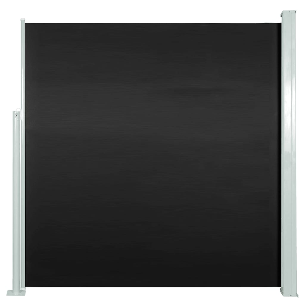 Zatahovací boční markýza / zástěna 140 x 300 cm černá