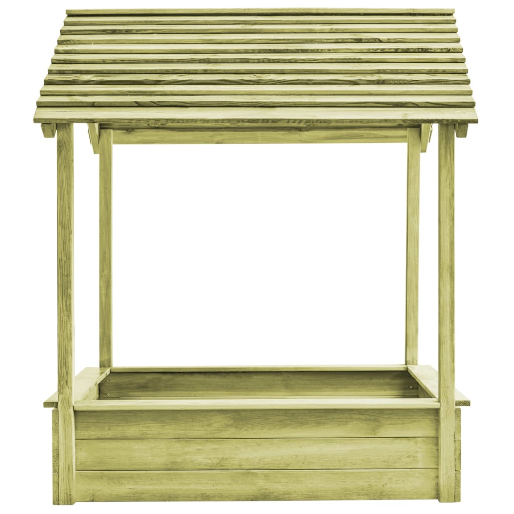 Dětský zahradní domeček s pískovištěm 128x120x145 cm borovice