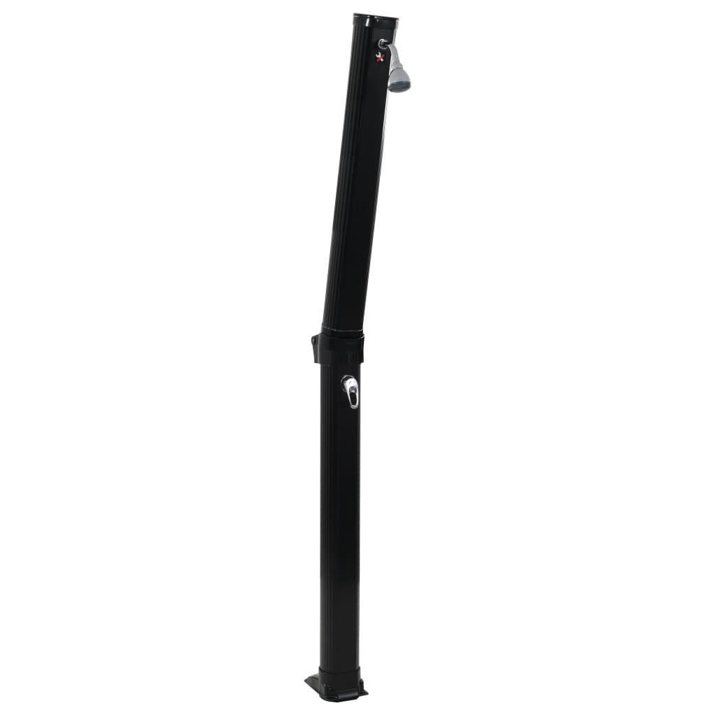 Skládací solární sprcha černá 214 cm 23 l