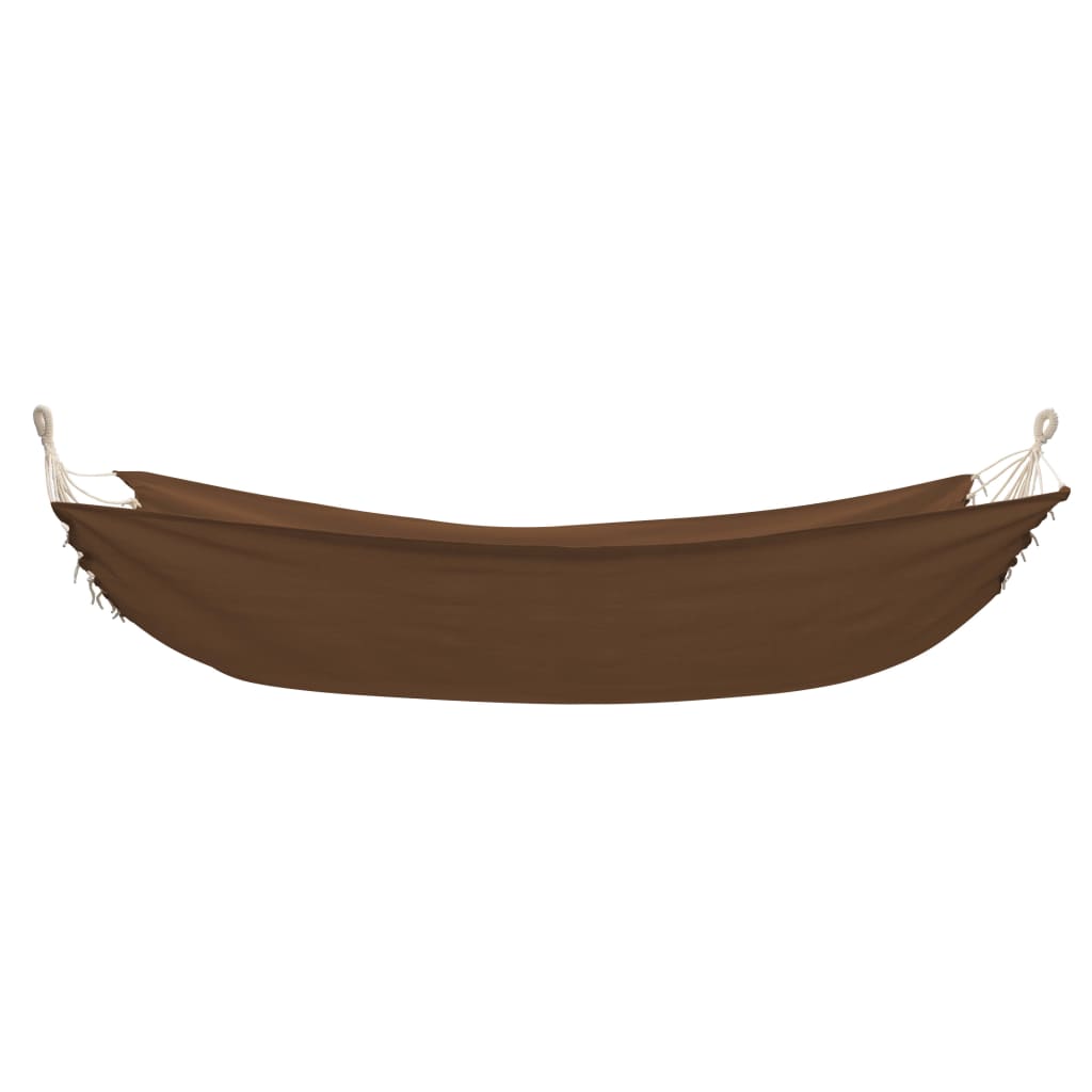 Skládací houpací síť pro 2 osoby hnědá 360 x 150 cm