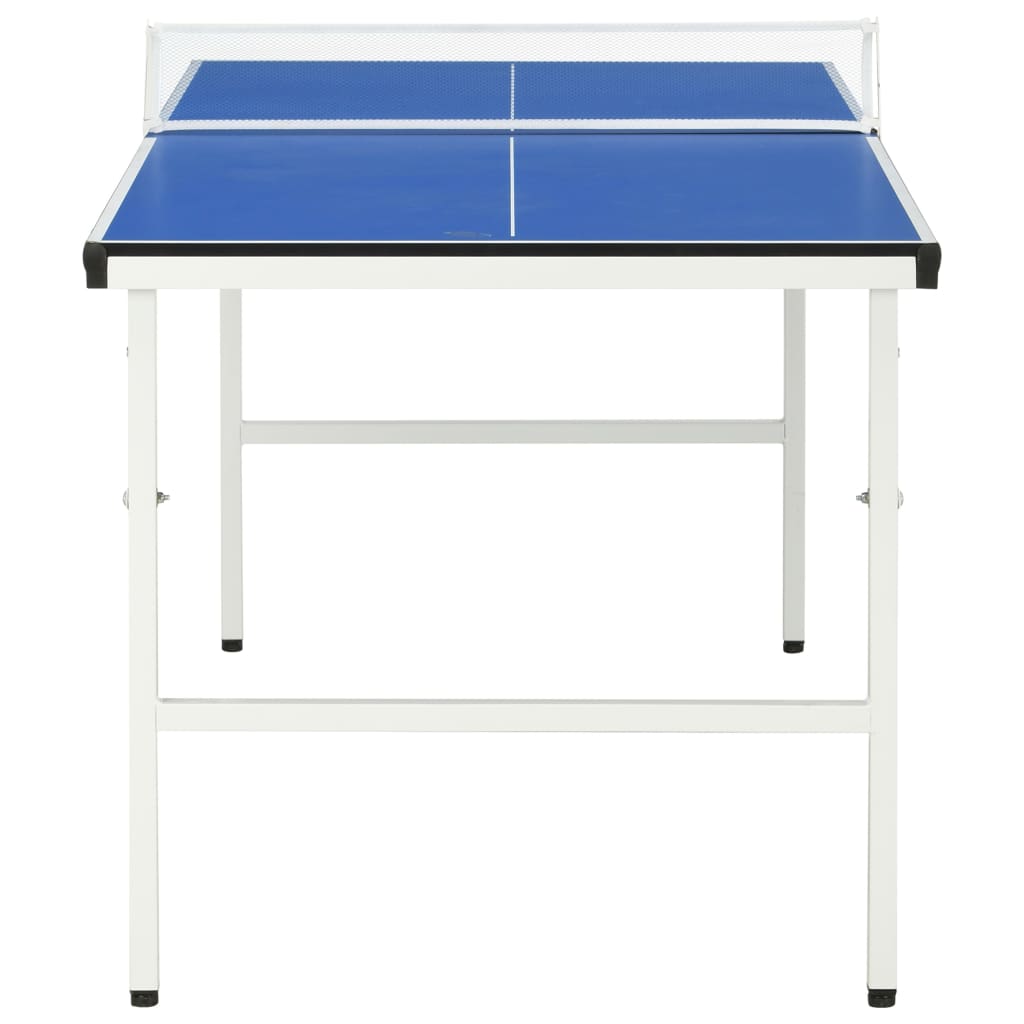 Stůl na stolní tenis se síťkou 152 x 76 x 66 cm modrý
