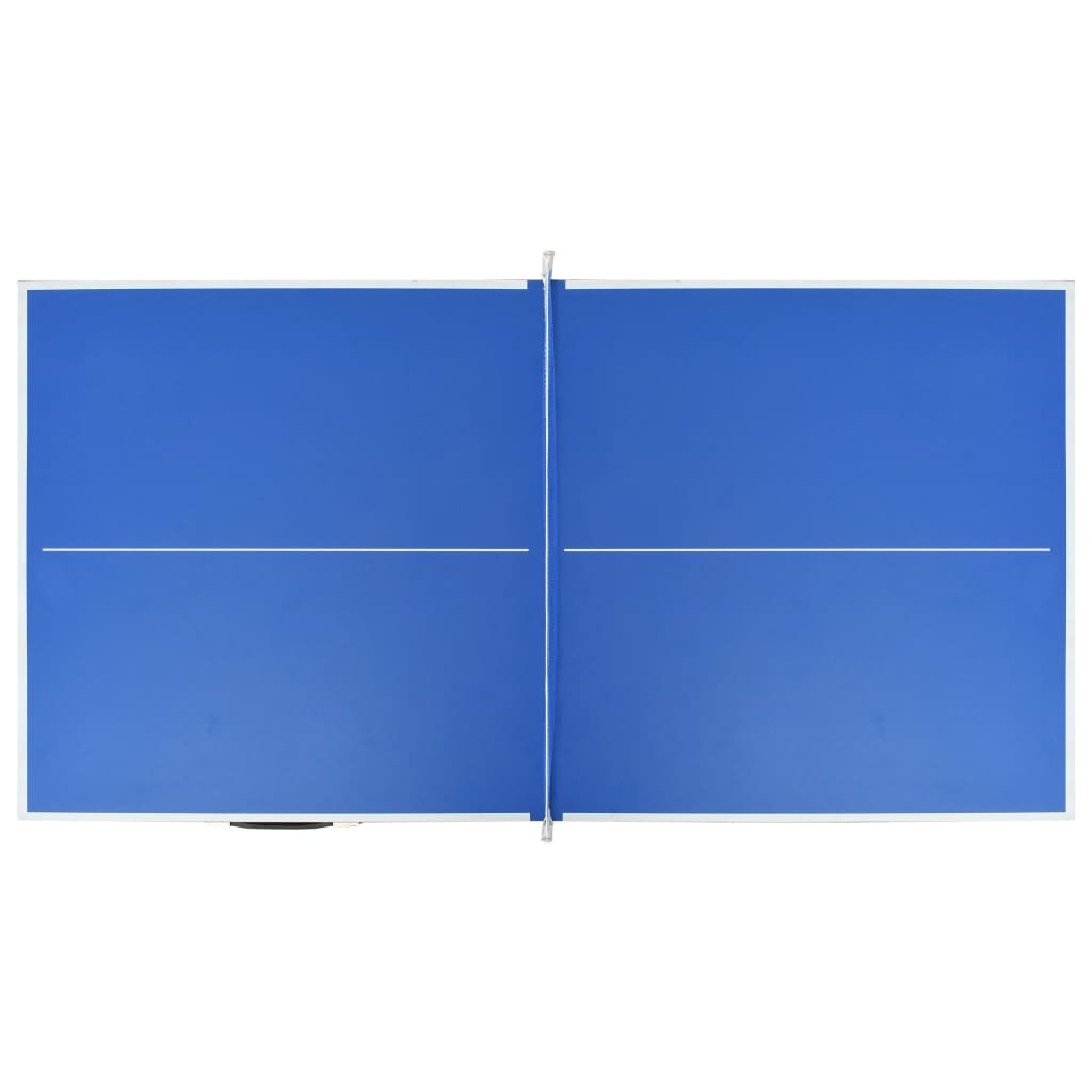 Stůl na stolní tenis se síťkou 152 x 76 x 66 cm modrý