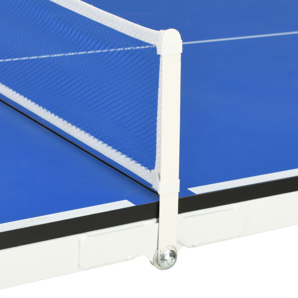 Stůl na stolní tenis se síťkou 152 x 76 x 66 cm modrý