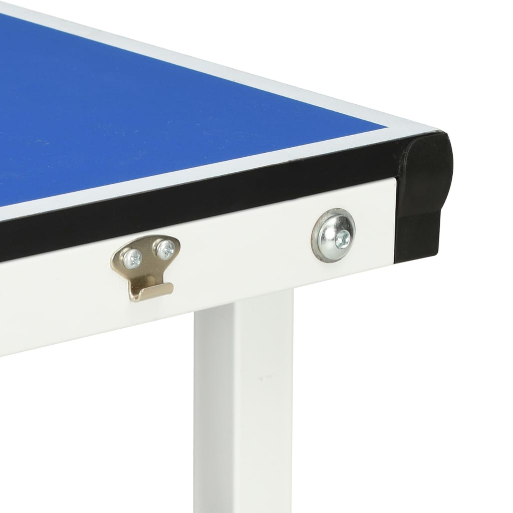 Stůl na stolní tenis se síťkou 152 x 76 x 66 cm modrý