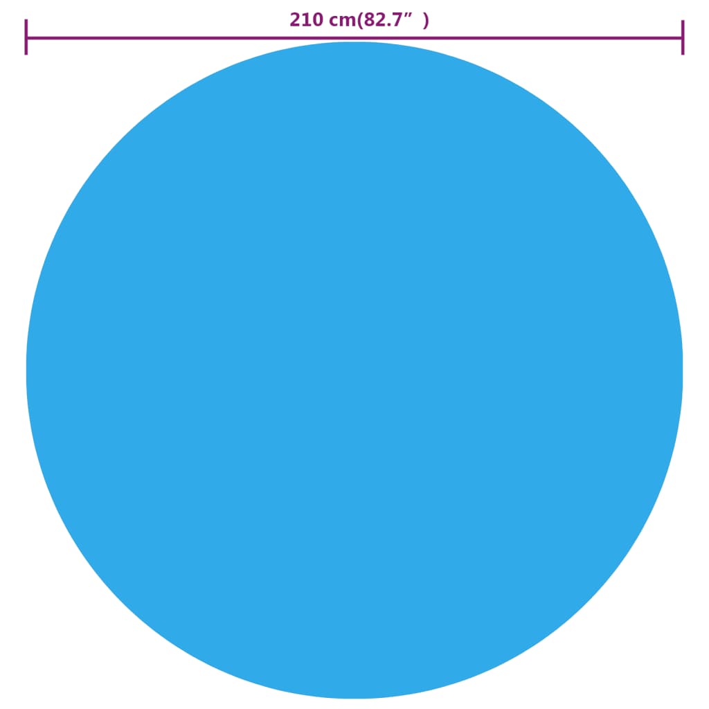 Kryt na bazén modrý 210 cm PE