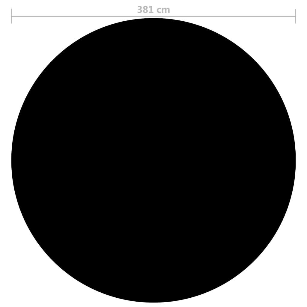 Kryt na bazén černý 381 cm PE