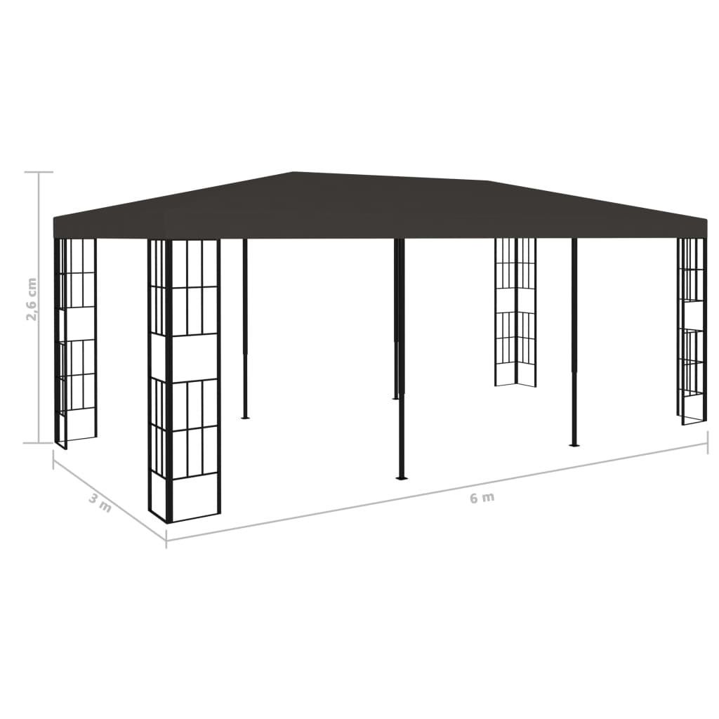 Altán 3 x 6 m antracitový