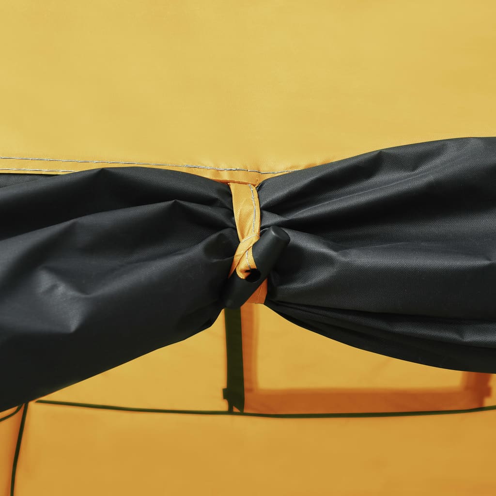 Kempingový stan iglů 650 x 240 x 190 cm pro 8 osob žlutý