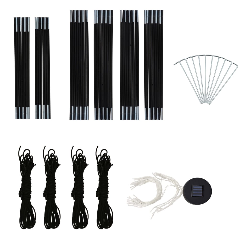 Party stan s LED světly 4 boční stěny 3,6 x 3,6 x 2,3 m modrý
