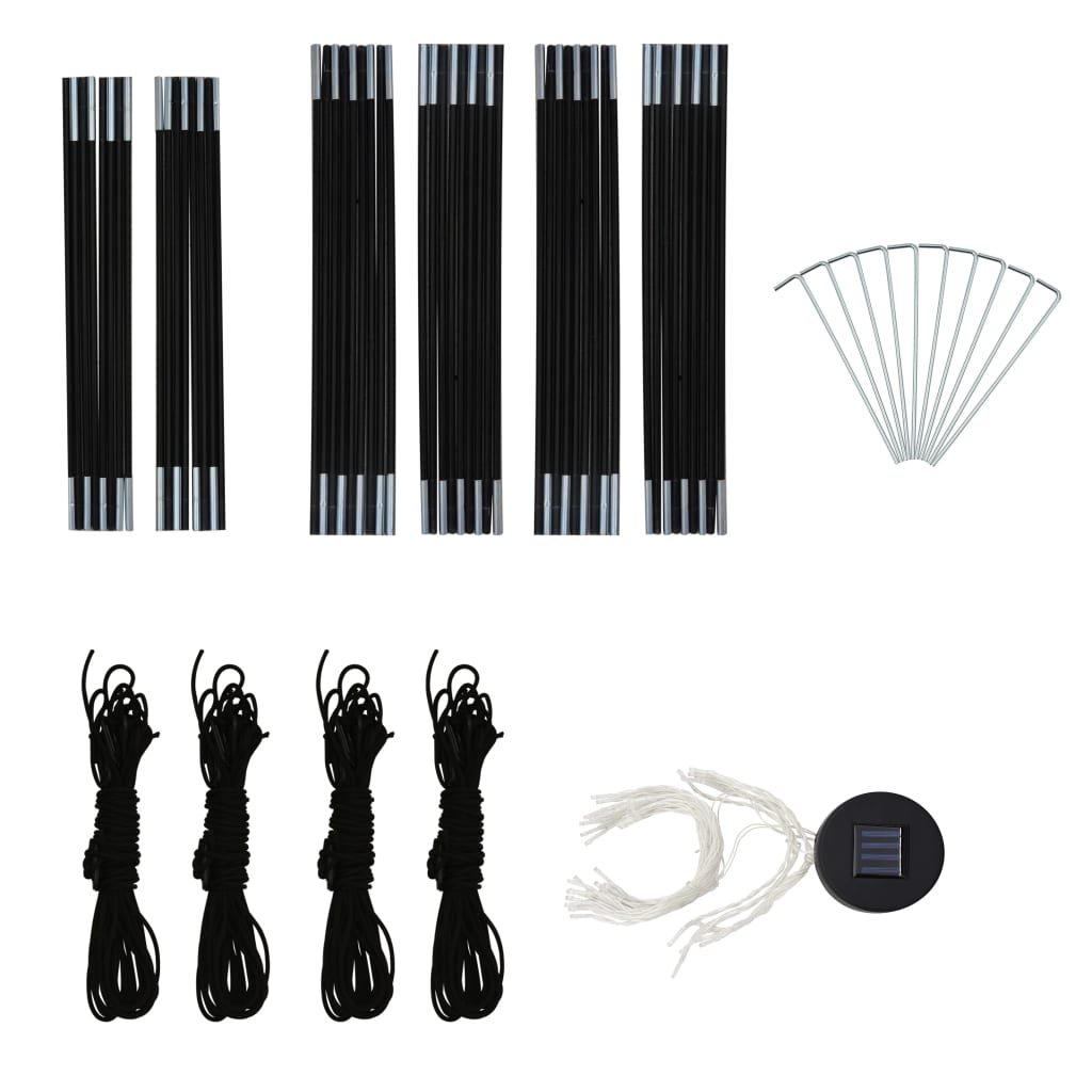 Party stan s LED světly 4 boční stěny 3,6 x 3,6 x 2,3 m žlutý